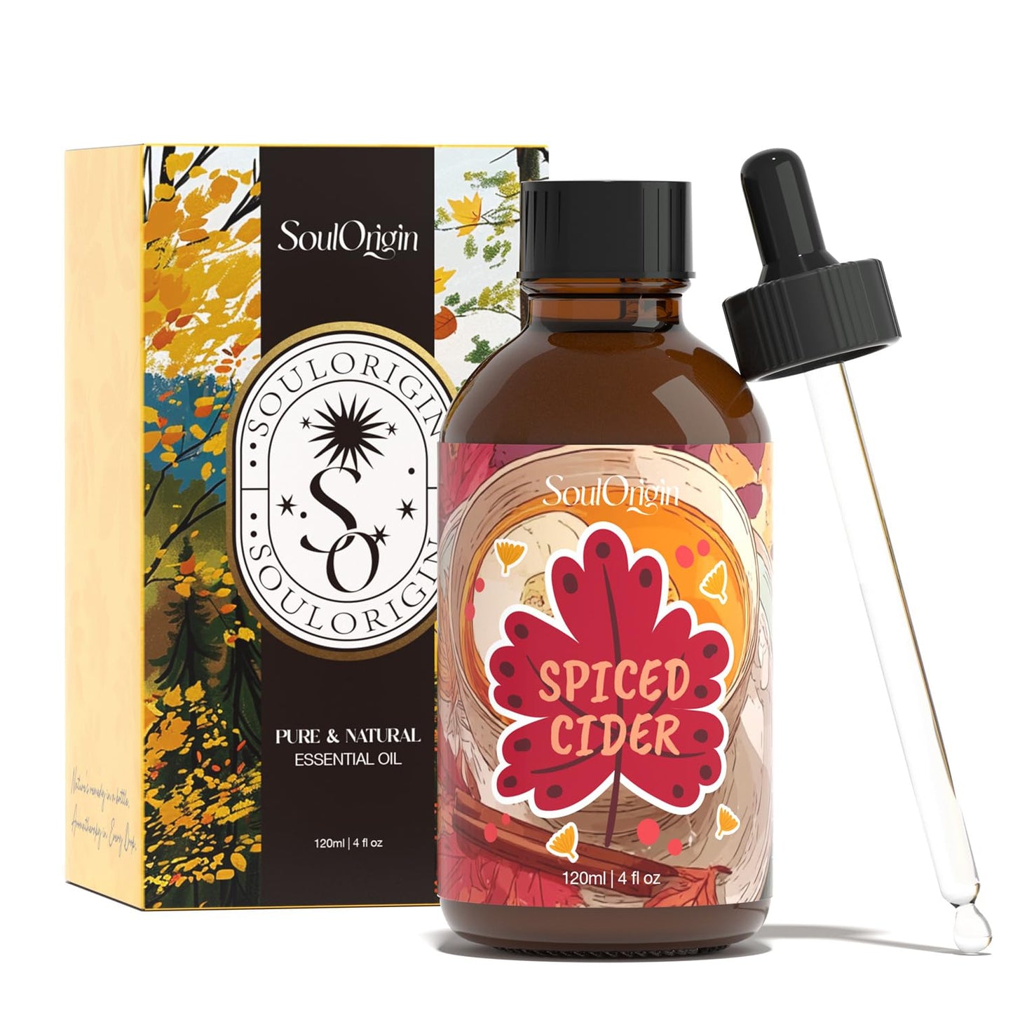 Autumn Spiced Cider Essential Oil 120ml | Natural Fall Fragrance Oil for Aromatherapy