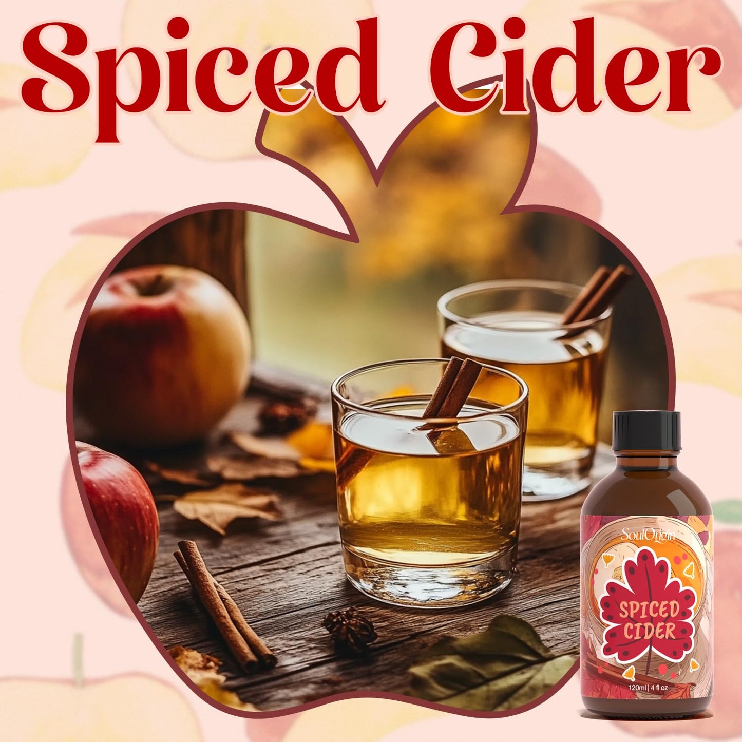 Autumn Spiced Cider Essential Oil 120ml | Natural Fall Fragrance Oil for Aromatherapy