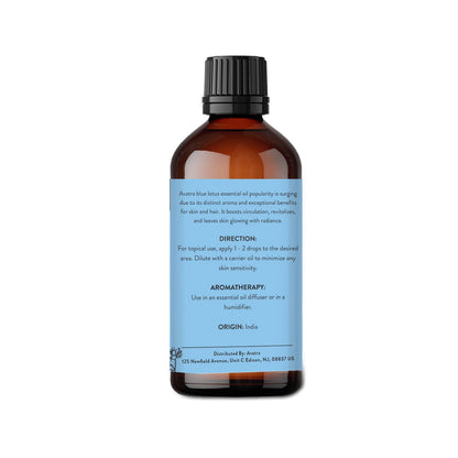 Avatra Blue Lotus Essential Oil – Undiluted, Therapeutic Grade for Diffuser, Skin & Candles (3.38 Fl Oz)