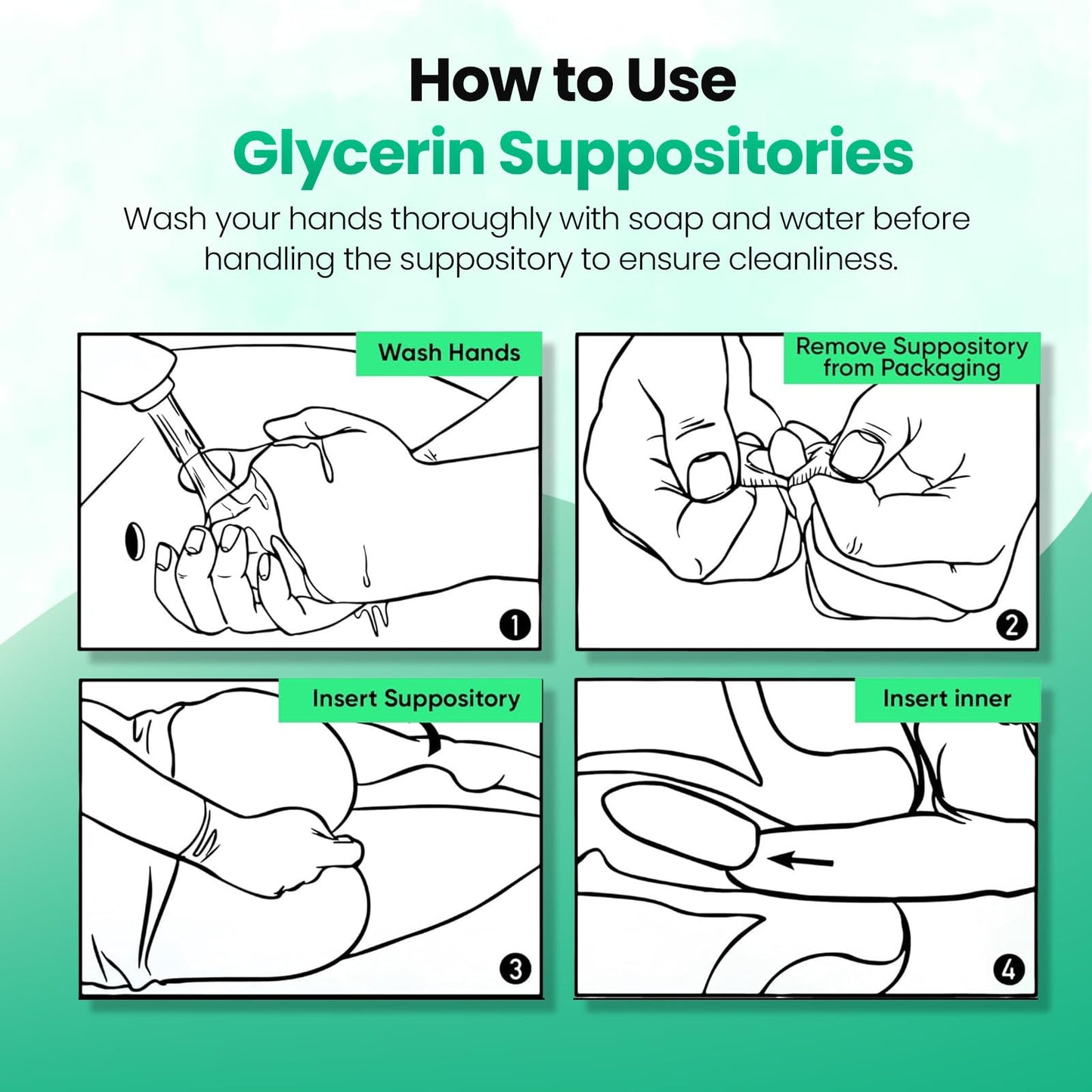 AVEDANA USP 2g Glycerin Laxatives Suppositories – 100 Adult Size – Fast, Gentle Relief
