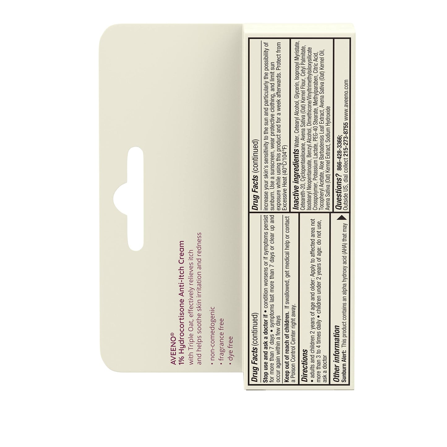 Aveeno Maximum Strength 1% Hydrocortisone Anti-Itch Cream | Triple Oat, Aloe & Vitamin E