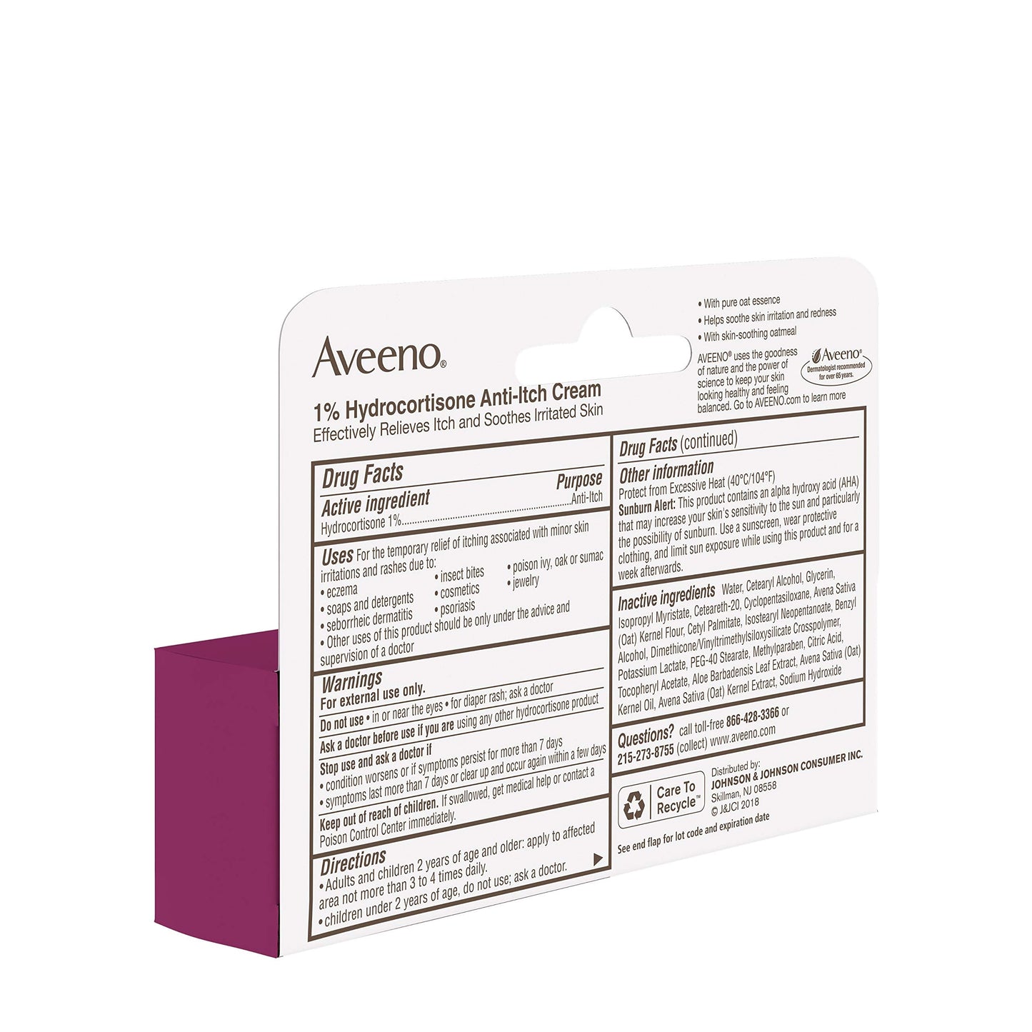 Aveeno Maximum Strength 1% Hydrocortisone Anti-Itch Cream | Triple Oat, Aloe & Vitamin E