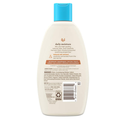 Aveeno Baby Daily Moisture 2-in-1 Bath Wash & Shampoo with Oat Extract – Tear-Free, Hypoallergenic, 8 fl oz (Pack of 2)