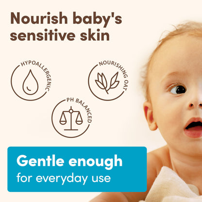 Aveeno Baby Daily Moisture 2-in-1 Bath Wash & Shampoo with Oat Extract – Tear-Free, Hypoallergenic, 8 fl oz (Pack of 2)