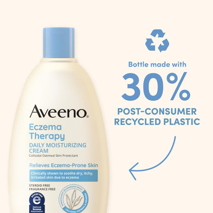 Aveeno Eczema Therapy Daily Moisturizing Cream for Sensitive Skin — Steroid- & Fragrance-Free, 12 oz