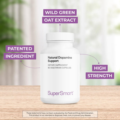Supersmart Natural Dopamine Support 800 mg Daily – Neuravena Avena sativa 0.3% Isovitexin | Brain Supplement | Non-GMO & Gluten Free | 60 Vegetarian Capsules