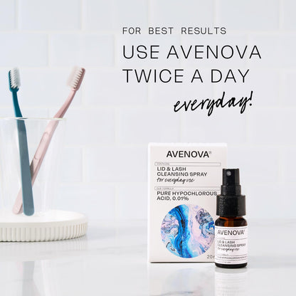 Avenova Eyelid & Eyelash Cleanser Spray – 3x20ml, Hypochlorous Eye Cleanser