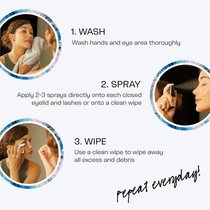 Avenova Eyelid & Eyelash Cleanser Spray – 3x20ml, Hypochlorous Eye Cleanser