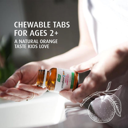 AVogel Echinaforce Junior Chewable Tabs – Organic Echinacea for Kids | Immune Support | 90 Tabs
