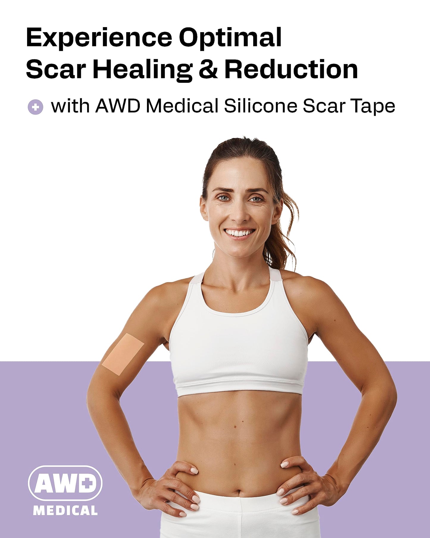 AWD Silicone Scar Tape 3 Pack – 180in Total, Reusable for Surgery & Postpartum | AWD Medical