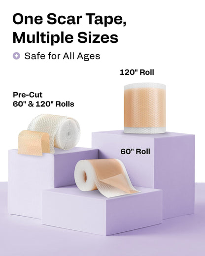 AWD Silicone Scar Tape 3 Pack – 180in Total, Reusable for Surgery & Postpartum | AWD Medical