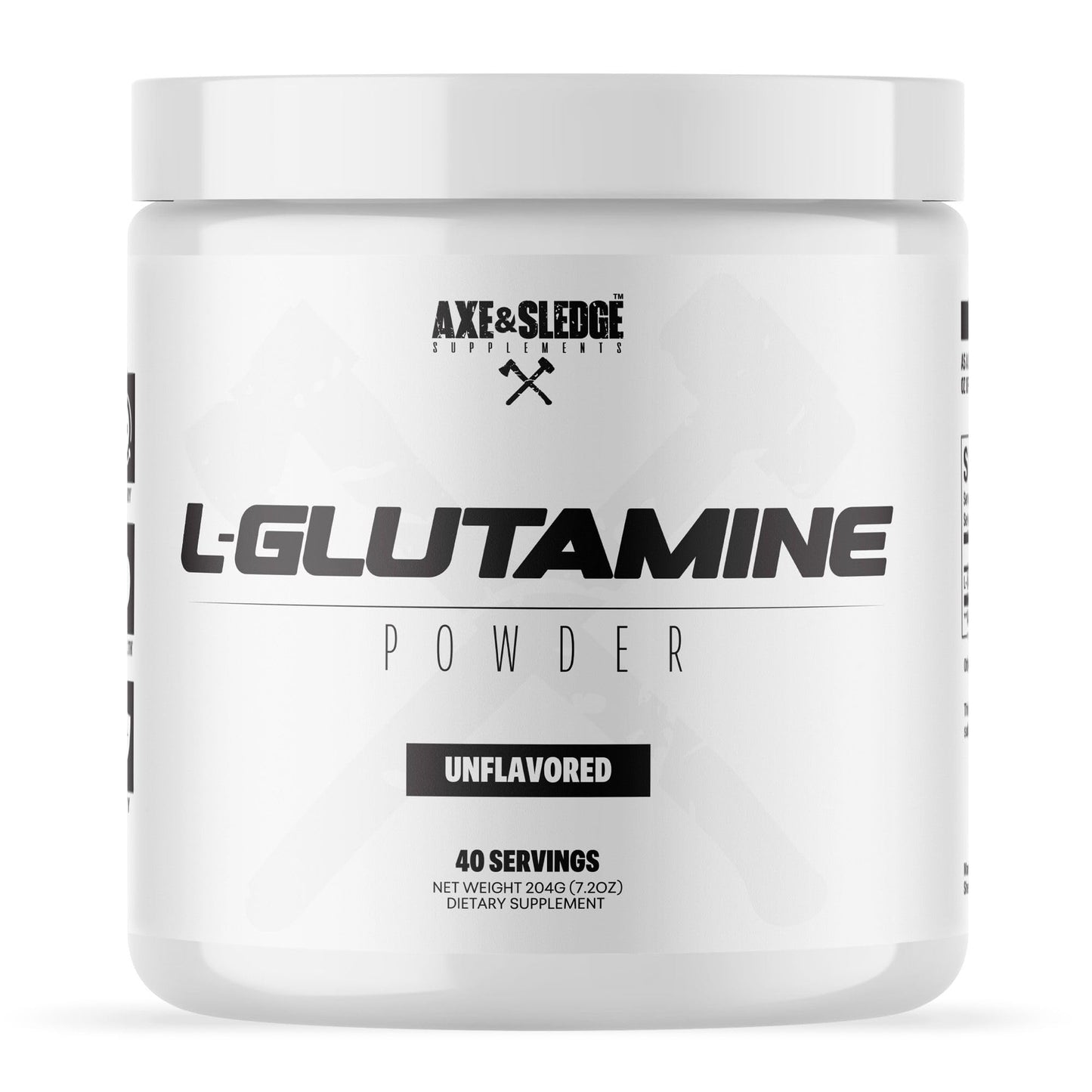 Axe & Sledge Basics Glutamine – 5g Pure L-Glutamine per Serving, Unflavored, 40 Servings