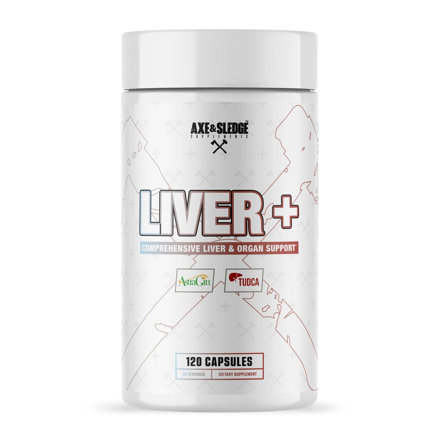 Axe & Sledge Liver+ Supplement | NAC 1000mg, TUDCA 250mg, Milk Thistle 1000mg | 30 Servings