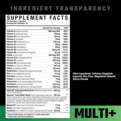 Axe & Sledge Multi Plus Multivitamin – 24 Bioavailable Vitamins, 90 Veggie Capsules