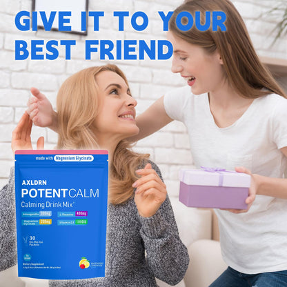Axldrn PotentCalm Cortisol Drink Mix – Magnesium Glycinate, L-Theanine, Ashwagandha, Vitamin D