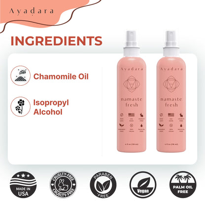 Ayadara Namaste Bed & Linen Mist - Lavender Pillow Spray for Calm Sleep | 2000+ Uses
