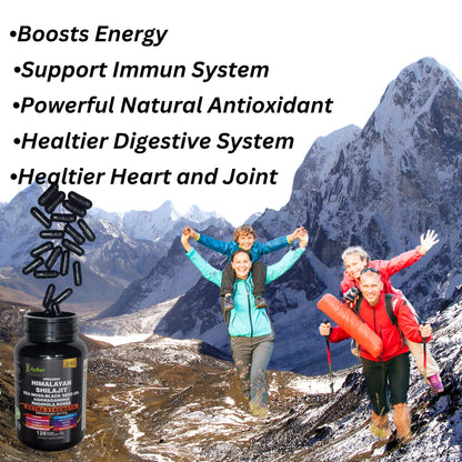 AyBet Shilajit – Organic Himalayan Shilajit Capsules with Sea Moss (120 Caps)