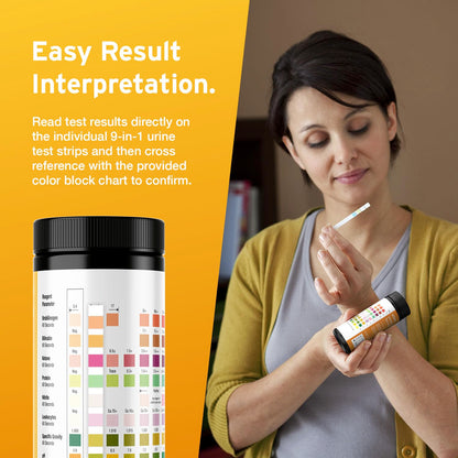 AYDMED 9-in-1 UTI Test Strips – 100 Count | 9 Parameters | FSA & HSA Eligible