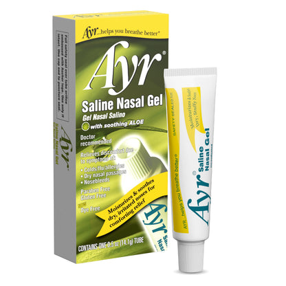 AYR Saline Nasal Gel with Aloe | 0.5 oz Tube (Pack of 3)