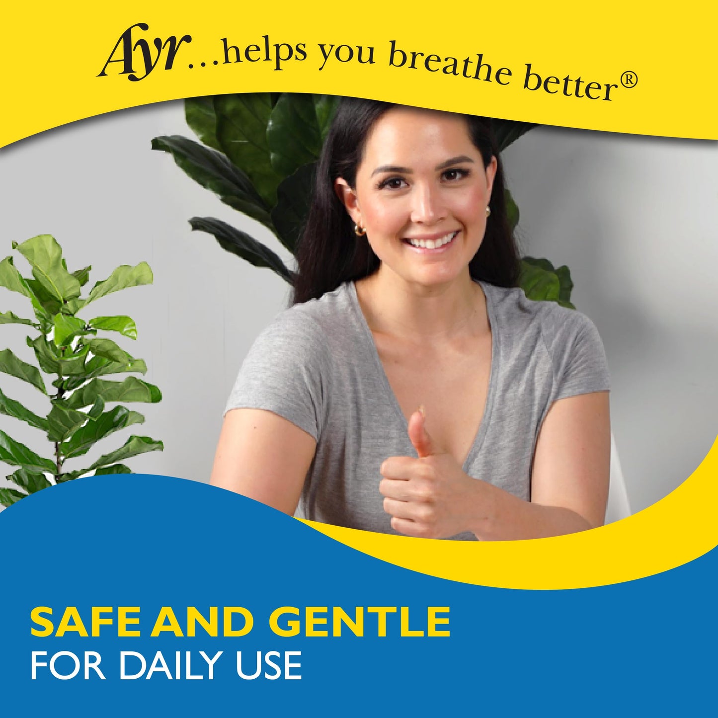 AYR Saline Nasal Mist, 1.69 Fl Oz (Pack of 2) – Isotonic Nasal Hydration for All Ages