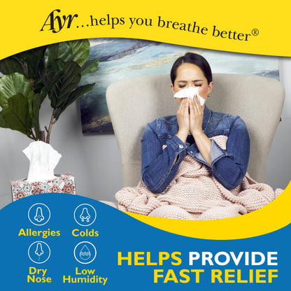 AYR Saline Nasal Mist, 1.69 Fl Oz (Pack of 2) – Isotonic Nasal Hydration for All Ages