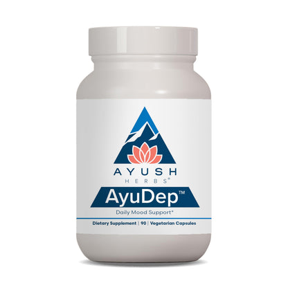AyuDep Saffron & Ashwagandha Supplements for Adults | Ayush Herbs | 90 Vegetarian Capsules
