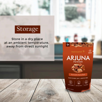 Herb Essential Arjuna Powder 2x100g – Terminalia Arjuna Bark, Vegan, GMP Certified