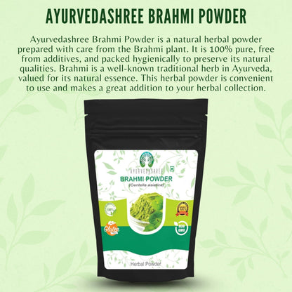 AYURVEDASHREE Centella Asiatica Powder 200g – Gotu Kola, Brahmi, Mandupakarni | Non-GMO, Gluten-Free, Vegan