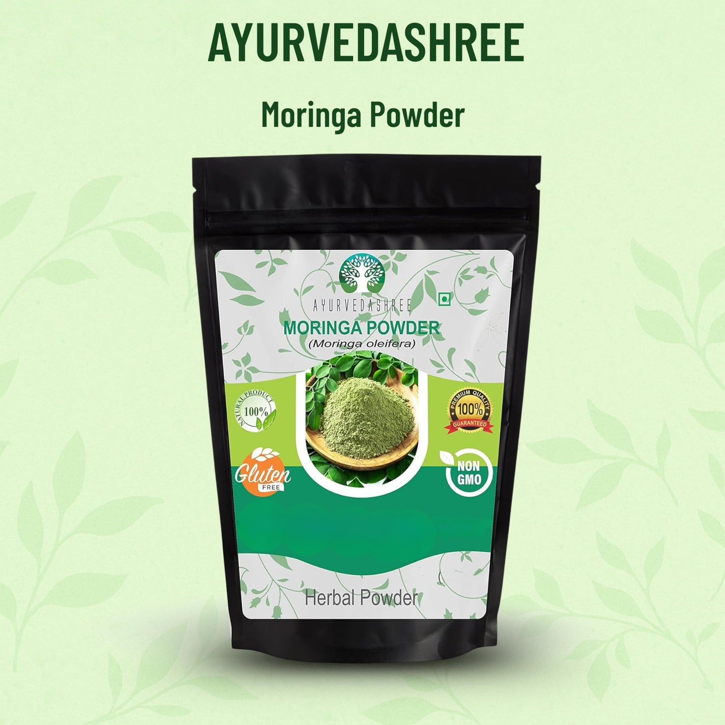AYURVEDASHREE Moringa Leaf Powder 200 Gm | Moringa Olifera Powder | Lab Tested for Purity