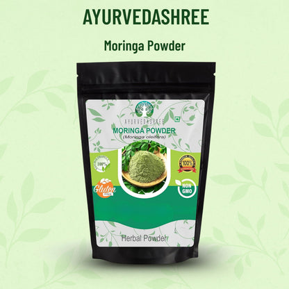 AYURVEDASHREE Moringa Leaf Powder 200 Gm | Moringa Olifera Powder | Lab Tested for Purity