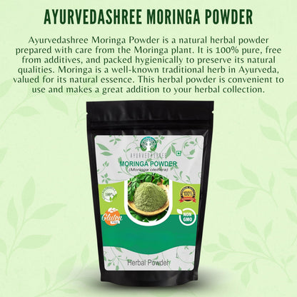 AYURVEDASHREE Moringa Leaf Powder 200 Gm | Moringa Olifera Powder | Lab Tested for Purity