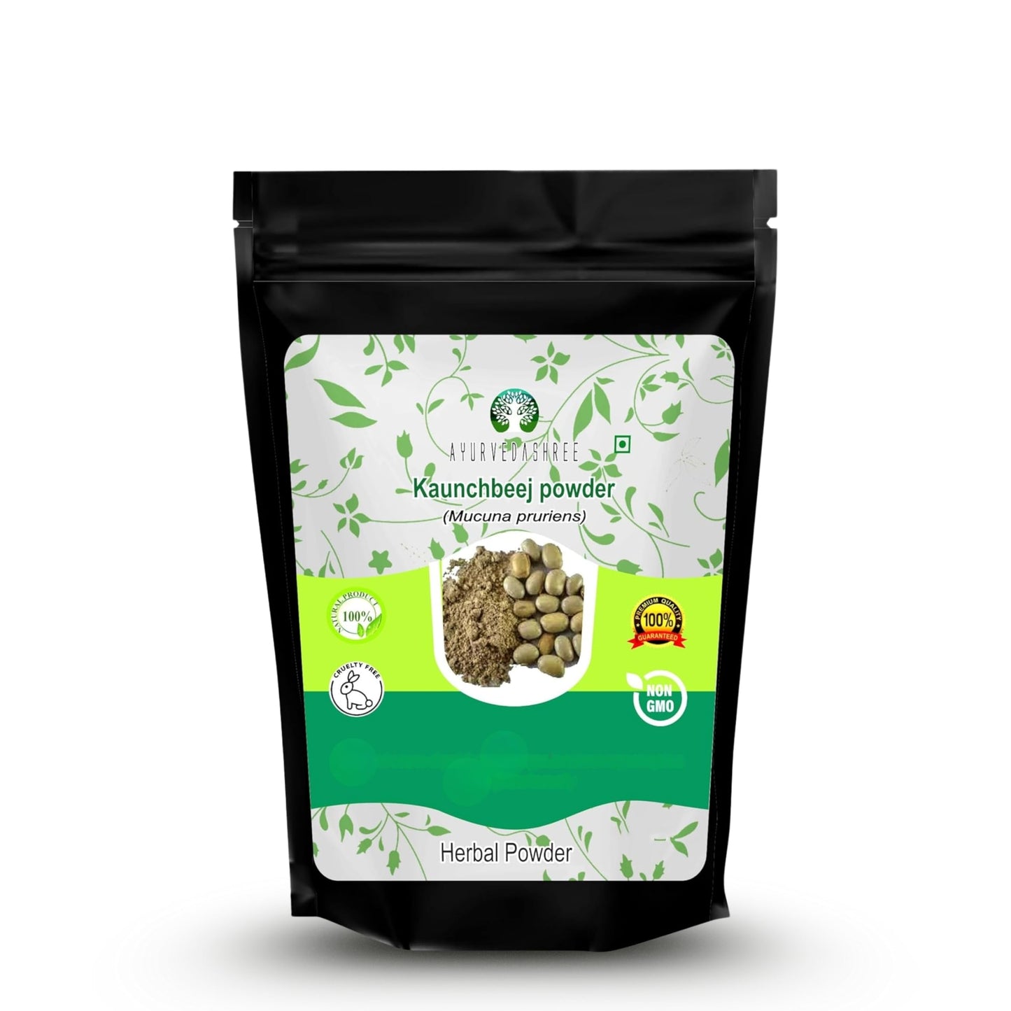 AYURVEDASHREE Mucuna Seed Powder 50 Gm | Kapikacchu | Kaunch Beej | Non-GMO Sustainably Sourced Vegan
