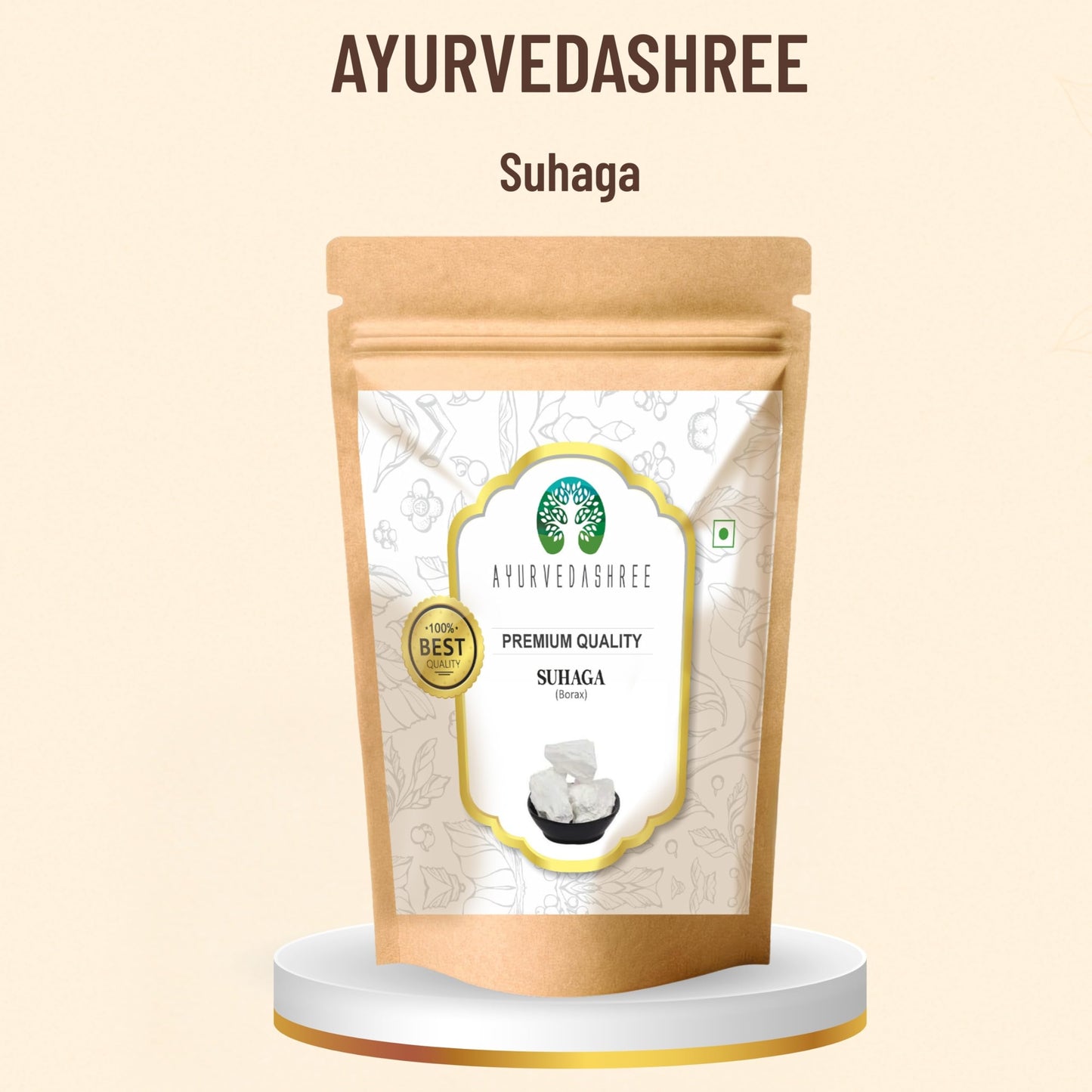 AYURVEDASHREE Suhaga (Crystals) 200gm – Borax, Sodium Borate, Tankan Bhasma