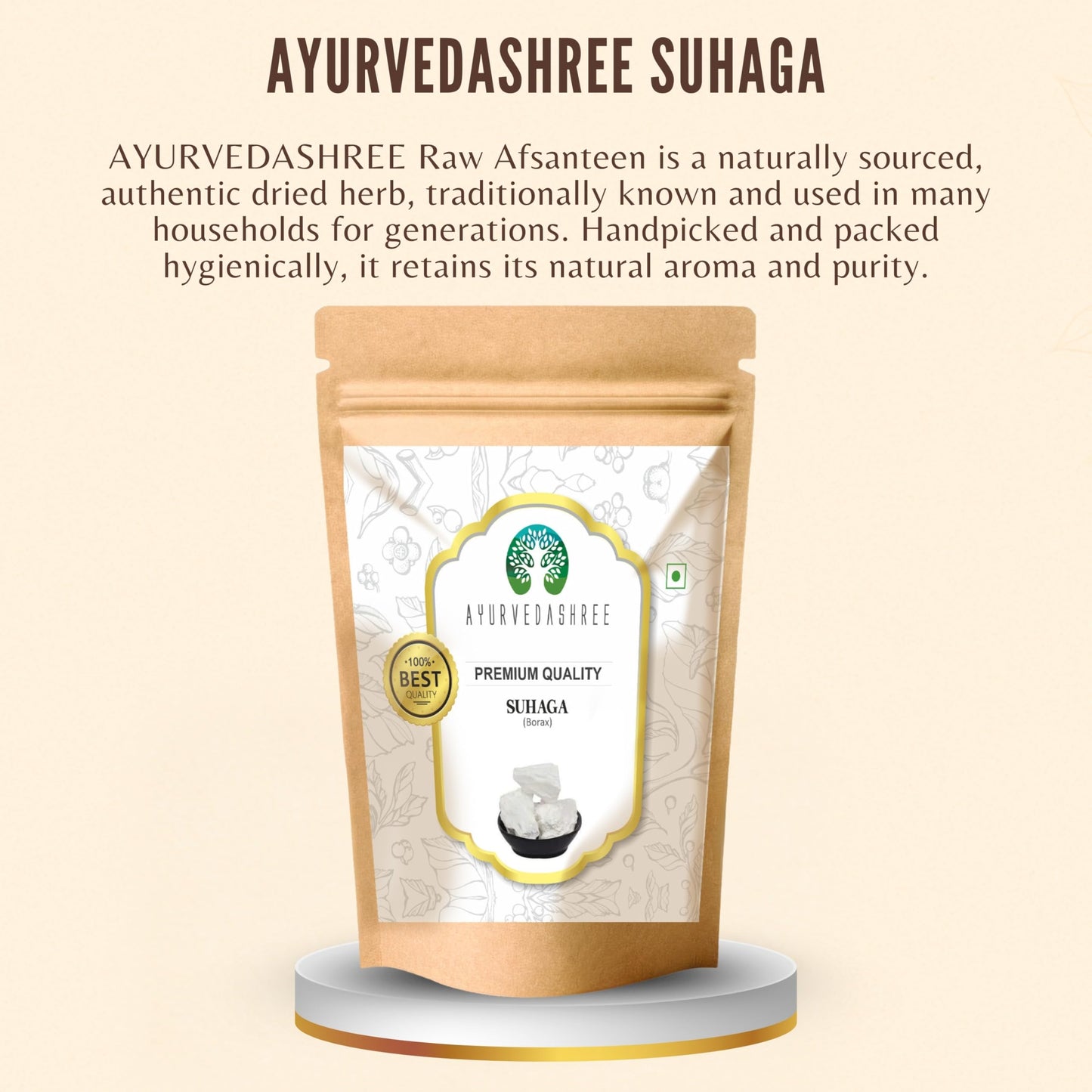 AYURVEDASHREE Suhaga (Crystals) 200gm – Borax, Sodium Borate, Tankan Bhasma