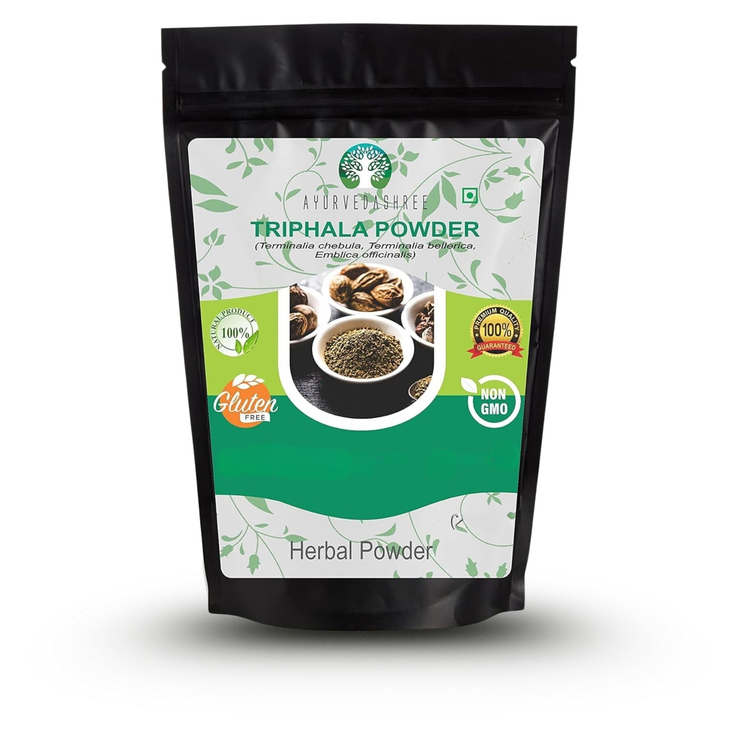 AYURVEDASHREE Triphala Powder 200 Gm | Amla, Haritaki & Bibhitaki | Non-GMO | Vegan | GMP Certified