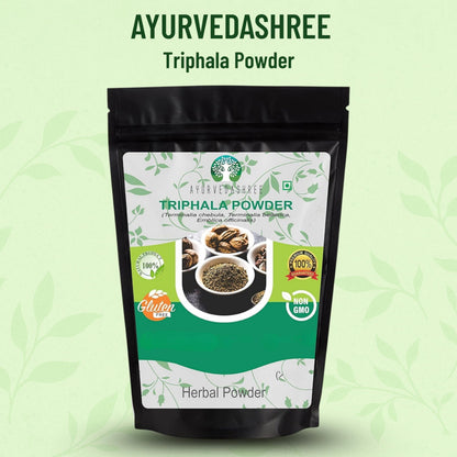 AYURVEDASHREE Triphala Powder 200 Gm | Amla, Haritaki & Bibhitaki | Non-GMO | Vegan | GMP Certified