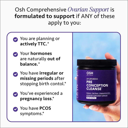 Ayurvedic Preconception Cleanse – Ovarian & Uterus Support | 30 Day Supply