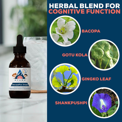 Ayush Herbs BacopaPlus Drops for Kids – Focus & Memory Support