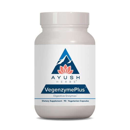 Ayush Herbs VegenzymePlus - Digestive Enzymes for Gut Health (60 Capsules) BritishVita | Premium UK Vitamins & Wellness Supplements