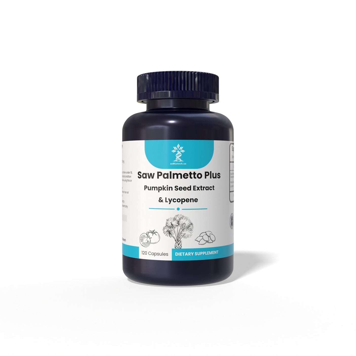 AZBiotech Saw Palmetto Plus - 1200mg with Pumpkin Seed Extract and Lycopene | Herbal Wellness Capsule