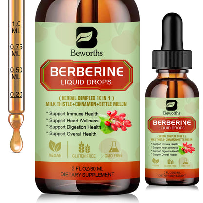 B BEWORTHS Berberine HCL Liposomal Drops with Cinnamon & Turmeric