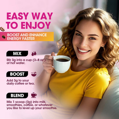 B BEWORTHS Slim Mushroom Coffee Powder — 10-Mushroom Blend with Ashwagandha, L-Theanine, and Prebiotics