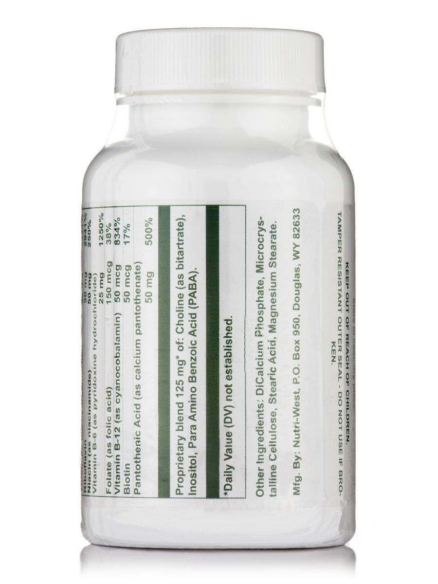 B-Complex - 90 Tablets by Nutri West | Hypoallergenic B-Vitamin Formula