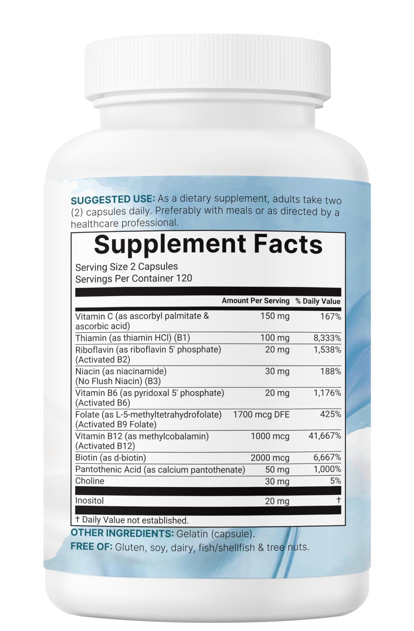 Micro Ingredients Pure Methylated B Complex – 240 Capsules | 11-in-1 B Vitamins with Methylfolate & Methylcobalamin | Non-GMO