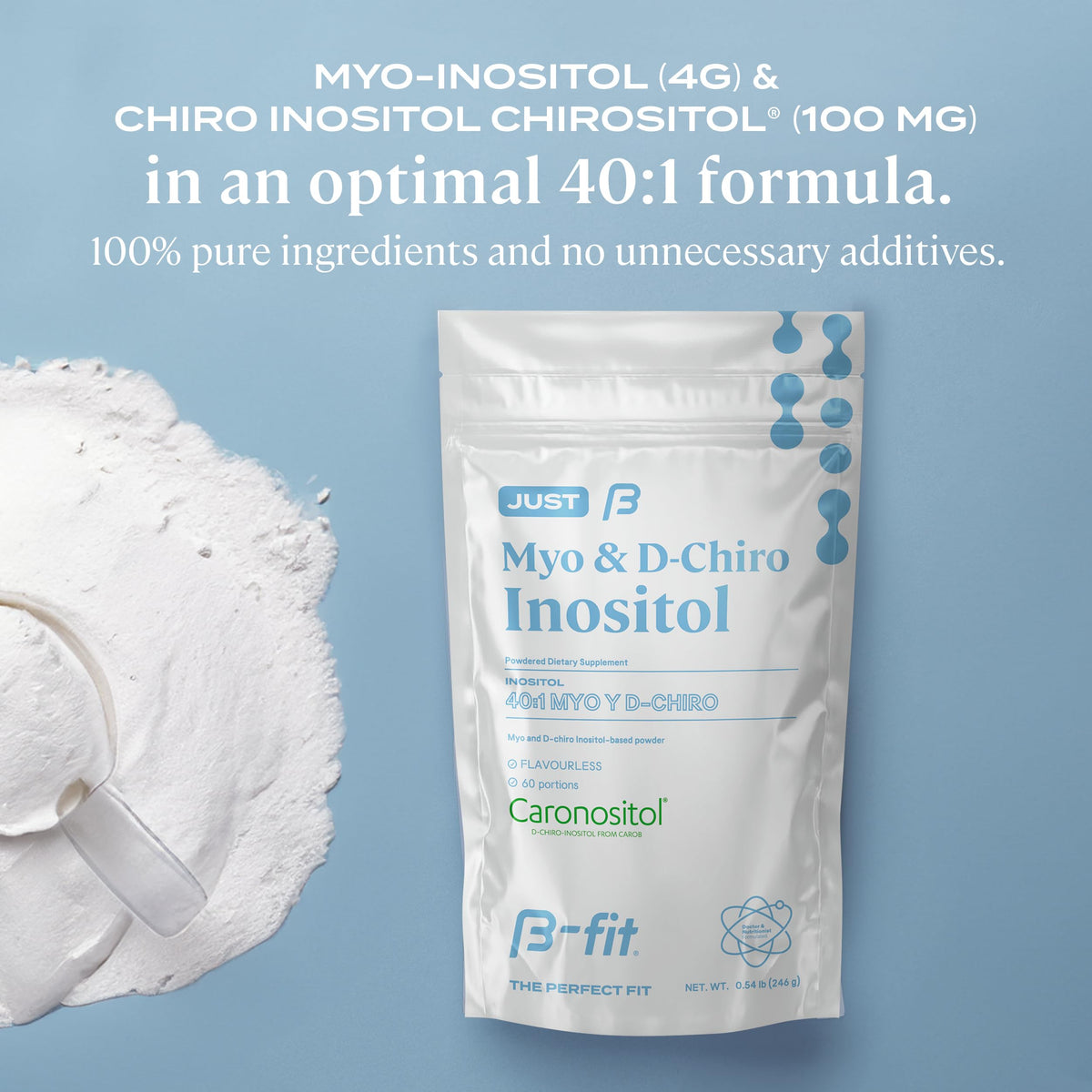 B-FIT B Inositol Supplement for Women – Myo & D-Chiro Inositol 40:1, 60 Servings, 2-Month Supply BritishVita | Premium UK Vitamins & Wellness Supplements