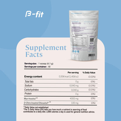B-FIT B Inositol Supplement for Women – Myo & D-Chiro Inositol 40:1, 60 Servings, 2-Month Supply BritishVita | Premium UK Vitamins & Wellness Supplements