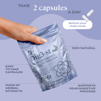 B-FIT Digestive Herbal Supplement – 60 Capsules | Natural Pre-Meal Support