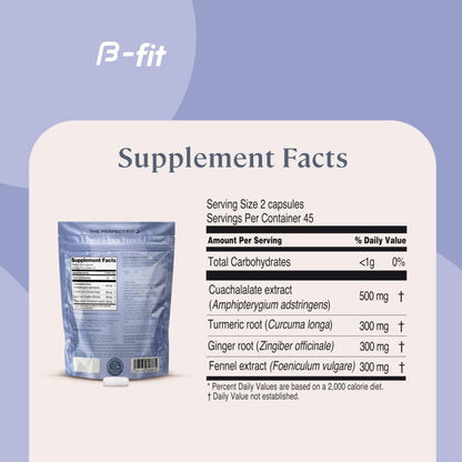 B-FIT Digestive Herbal Supplement – 60 Capsules | Natural Pre-Meal Support