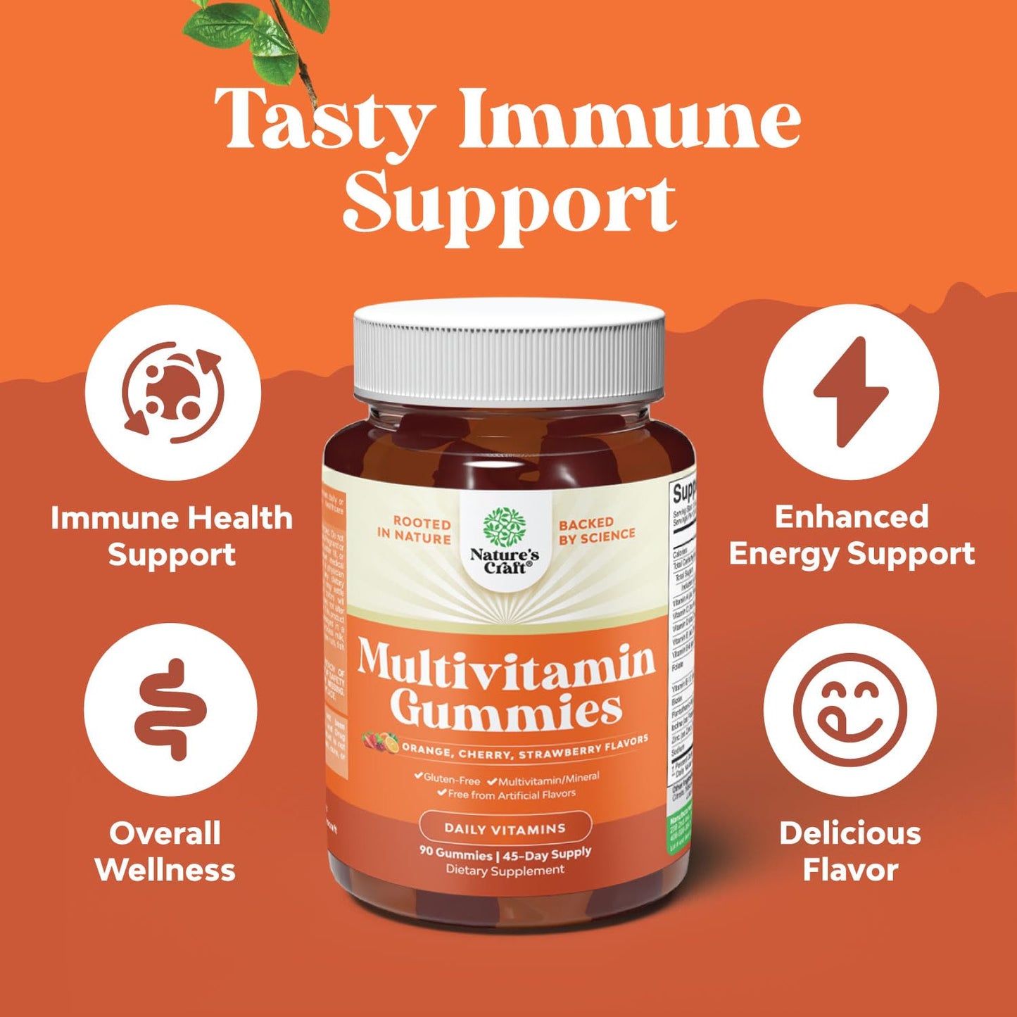 Halal Multivitamin Gummies for Adults - Gelatin-Free, Non-GMO, 90 Count