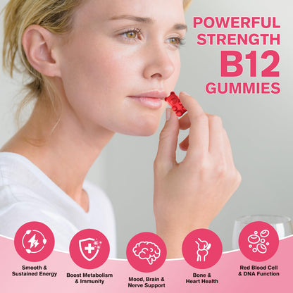 Vitamin B12 Gummies 5000mcg – Energy, Metabolism & Mood Support